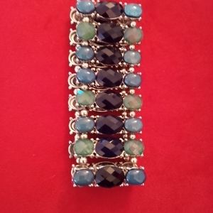 Green, Blue and Silver Bracelet